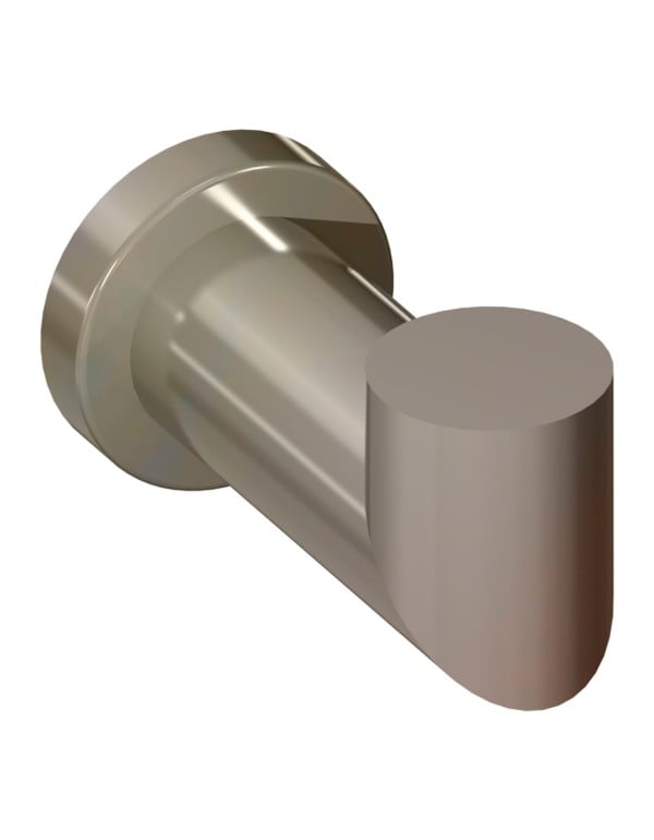 Cabide de Parede para Banheiro Linha Palermo Metalworks By Crismoe Acabamento Niquel Escovado Acetinado 05.PL00.NE