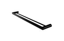 Toalheiro Duplo Vetra 60cm Metalworks By Crismoe Preto Fosco 09.VT02.PF