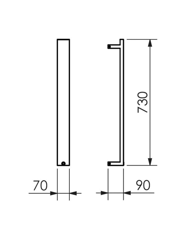 Toalheiro Térmico de Parede Vertical Jade Bivolt com Fio Oculto Metalworks by Crismoe Acabamento Branco Brilhante 19.TJ16.BB
