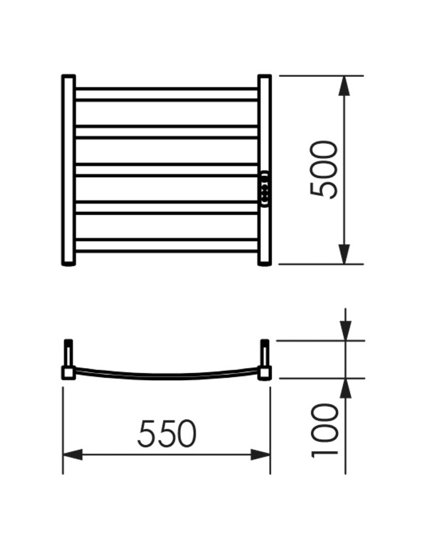 Toalheiro Térmico Pequeno Sapphire Premium Digital Bivolt com Fio Oculto Metalworks by Crismoe Preto Fosco 19.TS17.PF