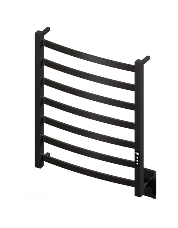 Toalheiro Térmico Grande Sapphire Premium Digital Bivolt com Fio Oculto Metalworks by Crismoe Acabamento Preto Fosco 19.TS18.PF