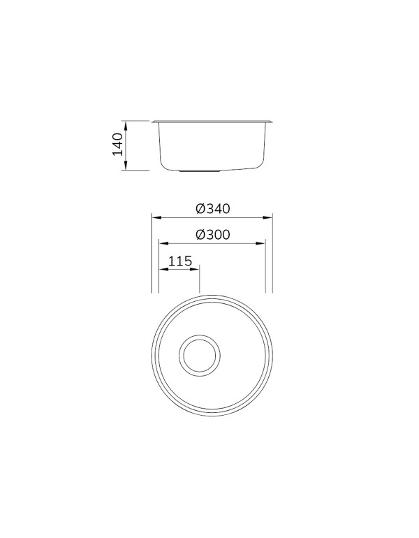 Cuba Redonda Embutir/Sobrepor Mekal CR30 Extra Aco Inox 30x30 Polido 01018104