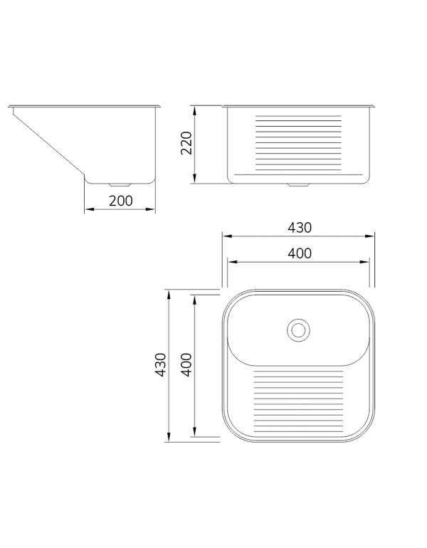 Tanque Embutir/Sobrepor Mekal CT40 Aco Inox 40x40 Escovado 90010194004