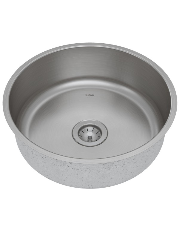 Cuba de Embutir Redonda Mekal CR38 Aço Inox Escovado 38x38 cm 90010239016