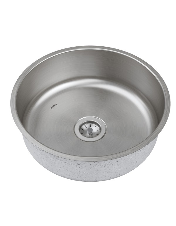 Cuba de Embutir Redonda Mekal CR38 Aço Inox Escovado 38x38 cm 90010239016