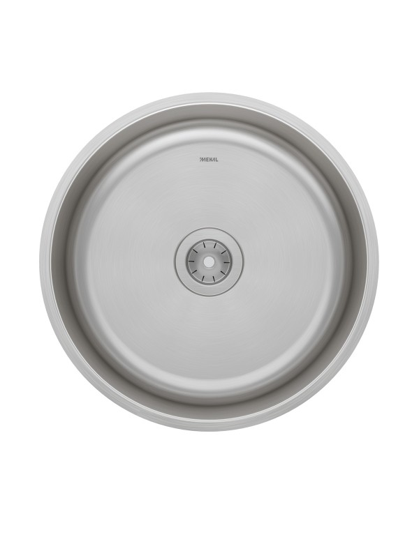 Cuba de Embutir Redonda Mekal CR38 Aço Inox Escovado 38x38 cm 90010239016