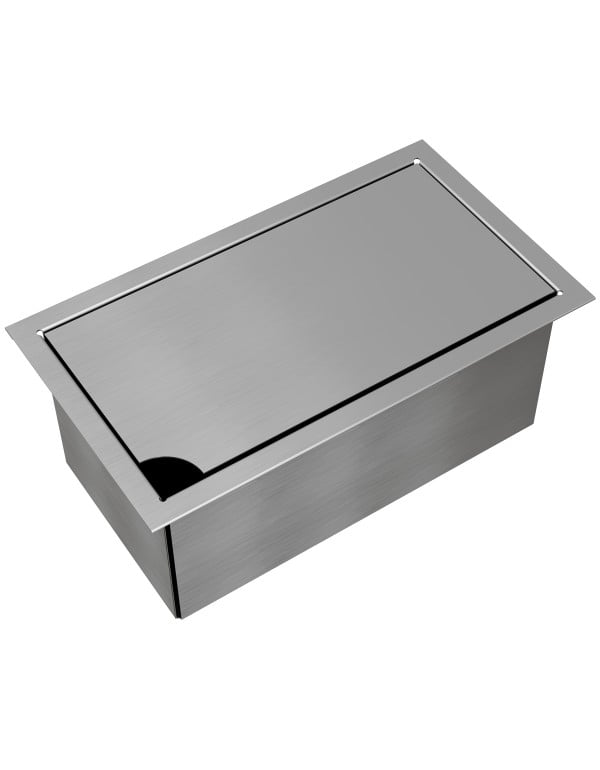Container com Tampa Mekal Match Inox 302x173x125mm 9001..