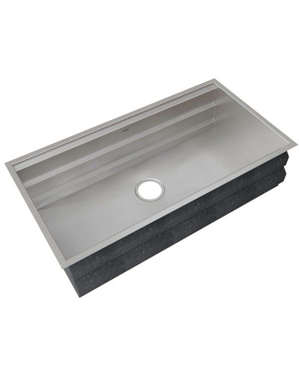 Cuba de Cozinha Profissional Workstation Mekal WS-840 com Duas Áreas de Trabalho e 3 Níveis em Aço Inox 90010363016