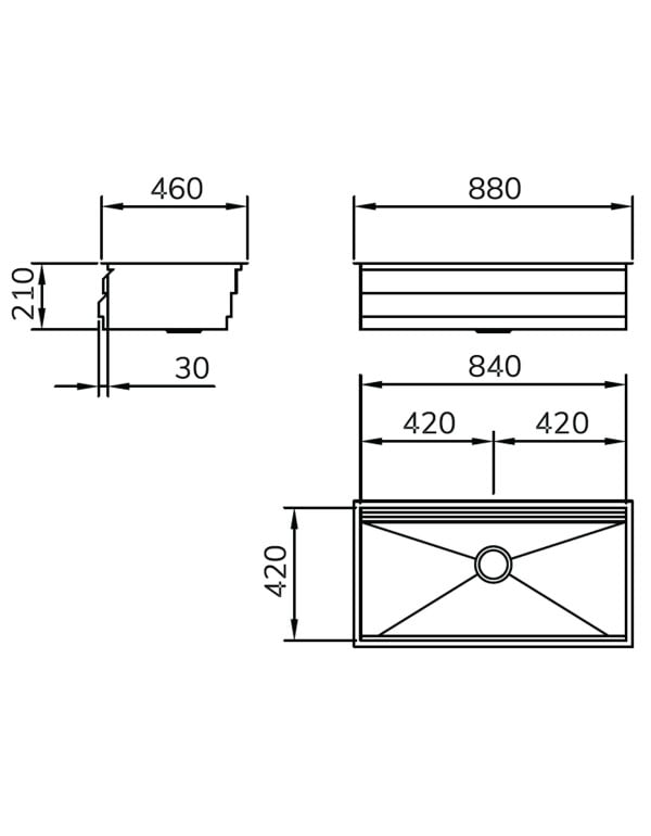 Cuba de Cozinha Profissional Workstation Mekal WS-840 com Duas Áreas de Trabalho e 3 Níveis em Aço Inox 90010363016