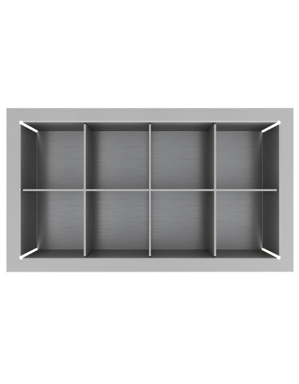 Acessório Porta-Utensílios para Calha Úmida Mekal Linha Match em Aço Inox 302x173x125mm 90010378016