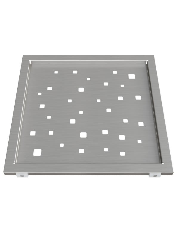 Área de Trabalho Rasa de Apoio e Escorredor para Bancada de Cozinha Gourmet Acabamento Aço Inox Mekal 90011231000