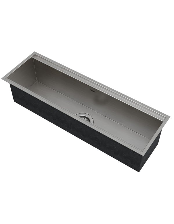 Calha Úmida Organizadora CE-2 Match de Embutir e Sobrepor Mekal em Aço Inox 605x176mm 90017205016