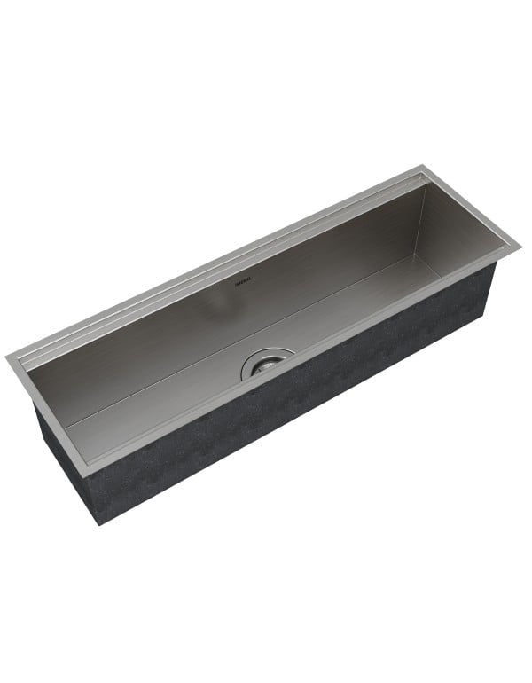 Calha Úmida Organizadora CE-2 Match de Embutir e Sobrepor Mekal em Aço Inox 605x176mm 90017205016