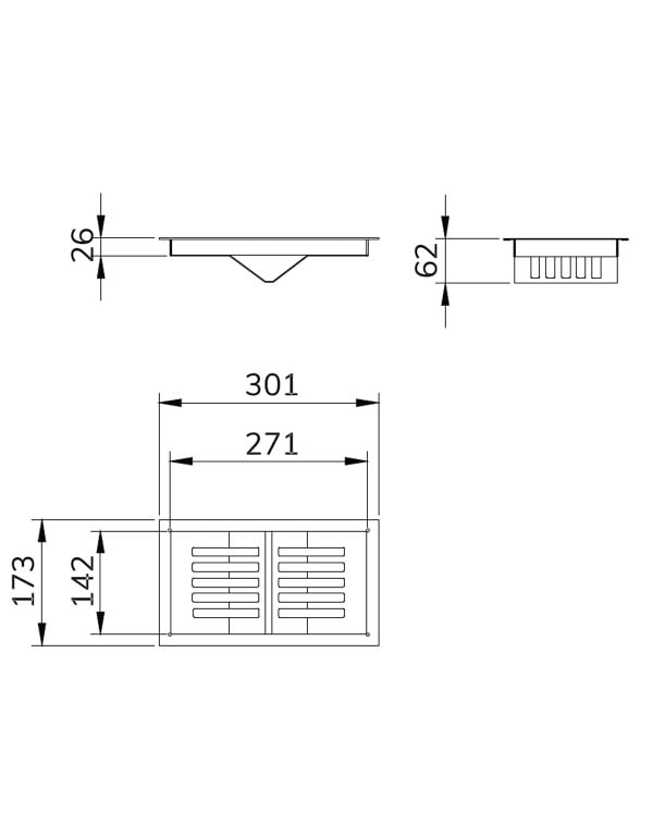 Acessório Escorredor Porta-Pratos para Cuba Mekal Linha Match em Aço Inox 302x173x26mm 90017213016