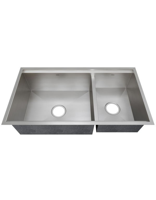 Cuba Dupla para Cozinha Gourmet Linha Match Modelo RG-50/27 Instalação de Embutir e Sobrepor Acabamento Aço Inox Mekal 90019557016