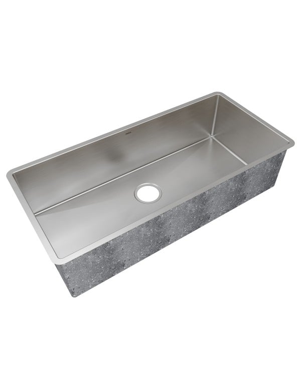 Cuba Gourmet de Cozinha Mekal Linha Retta LR90 R10 Cantos Curvos em Aço Inox 900x400x230mm 90987801016