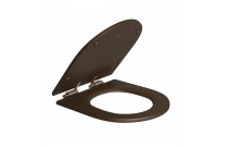 Assento Poliester Slow Close Carrara/Link Marrom Fosco fixação Corten Matte Deca AP.237.CT.MT.22