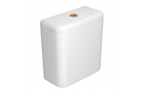 Caixa Acoplada Dual Flux (3 E 6L) Carrara/Nuova Deca Botao Red Gold CD.11F.GL.RD.17