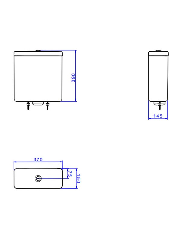 Caixa Acoplada Dual Flux (3 e 6 litros) Quadra-Piano-Axis-Unic-Polo Deca CD.21F.GL.MT.22Deca