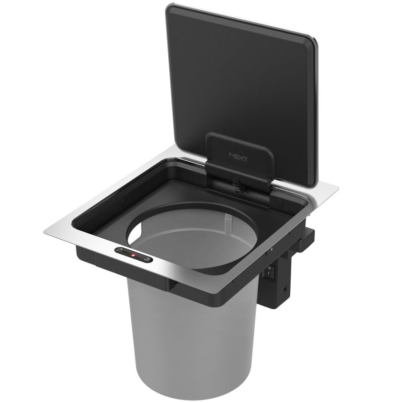 Lixeira Embutir com Sensor Tramontina Next em Aço Inox com