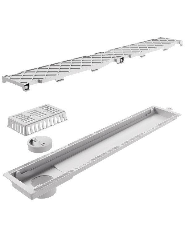 Ralo Oculto Retangular Tramontina Slim Hide em PVC...