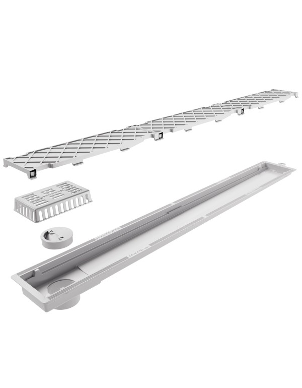 Ralo Oculto Retangular Tramontina Slim em PVC 7x75...