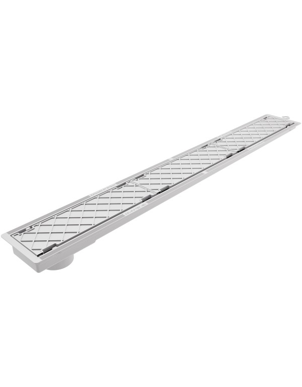 Ralo Oculto Retangular Tramontina Slim em PVC 7x75 cm 94535206