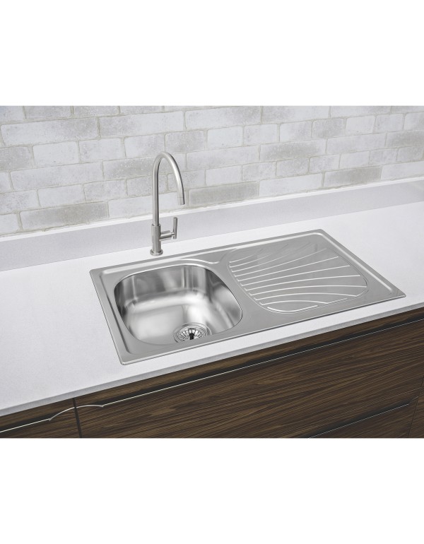 Cuba de Sobrepor Tramontina Alpha 34 Plus R Inox Natural 86x50 cm com Escorredor 93845602