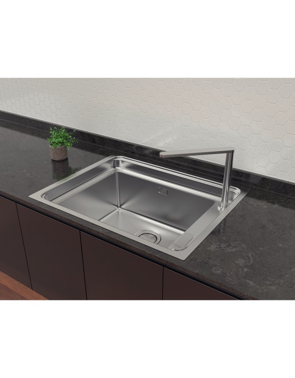 Cuba de Sobrepor Tramontina Workstation Quadrum Deep 50 Inox com Monocomando Hidden 93913133