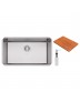 Cuba de Embutir Tramontina Design Collection Quadrum Undermount em Aço Inox com Dosador de Sabão e Tábua 94000162