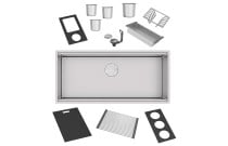 Cuba Tramontina Workstation Quadrum 90 com Acessórios em Aço Inox com Acabamento Acetinado 94001903