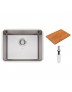 Cuba de Embutir Tramontina Design Collection Quadrum Undermount em Aço Inox com Dosador de Sabão e Tábua 94007162