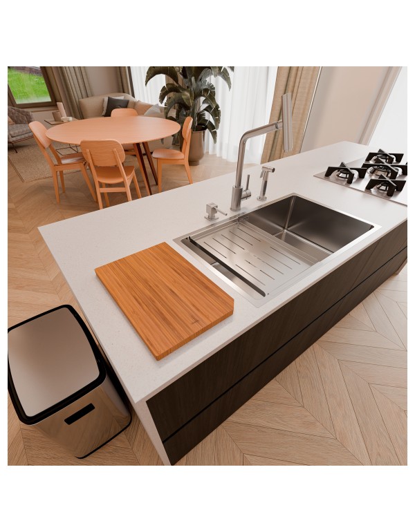 Kit Tábua e Bandeja Inox para Cubas Quadrum Design Collection Tramontina 94532048