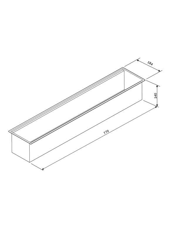 Canal Organizador Tramontina Inox 75x18 cm Acetinado 94534004