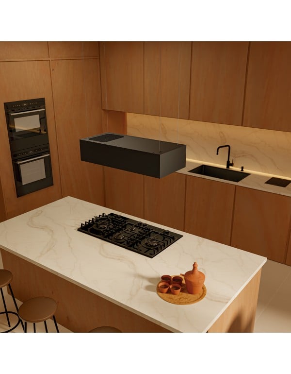 Cooktop a Gas Semiprofissional 90cm em Vidro Temperado Preto 4 Queimadores sendo 2 Tripla Chama Trempes Ferro Fundido Safestop Linha Quadra Tramontina 94709404