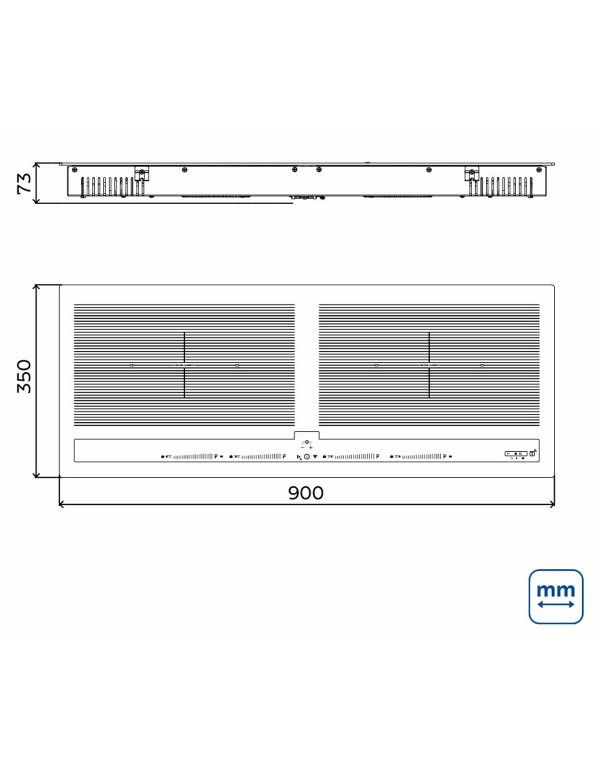 Cooktop por Indução Tramontina Design Collection Slim Black Series 4EI T Smart 90 cm 94722223
