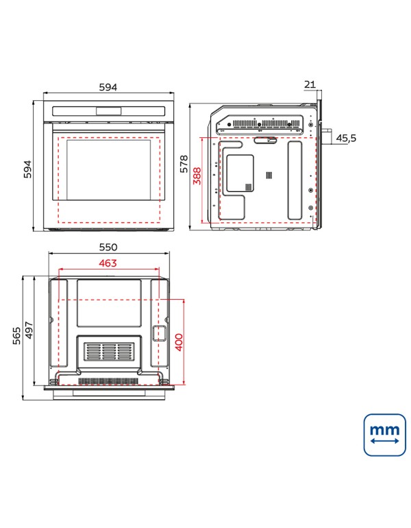 Forno Tramontina Epic T smart 60 F13 em Aço Inox 220V 94871220
