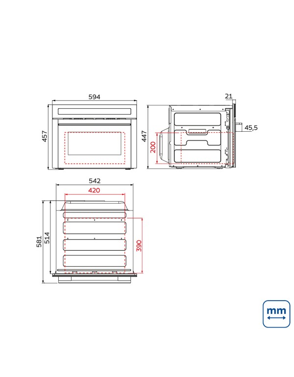 Forno Combinado com Micro-ondas Tramontina Epic T smart 60 F10 35 L Glass Black Series 220V 94872221