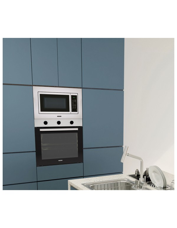 Micro-ondas de Embutir Tramontina Inox Easy 60 25 L com Acabamento Acetinado e 8 Funções 94880010