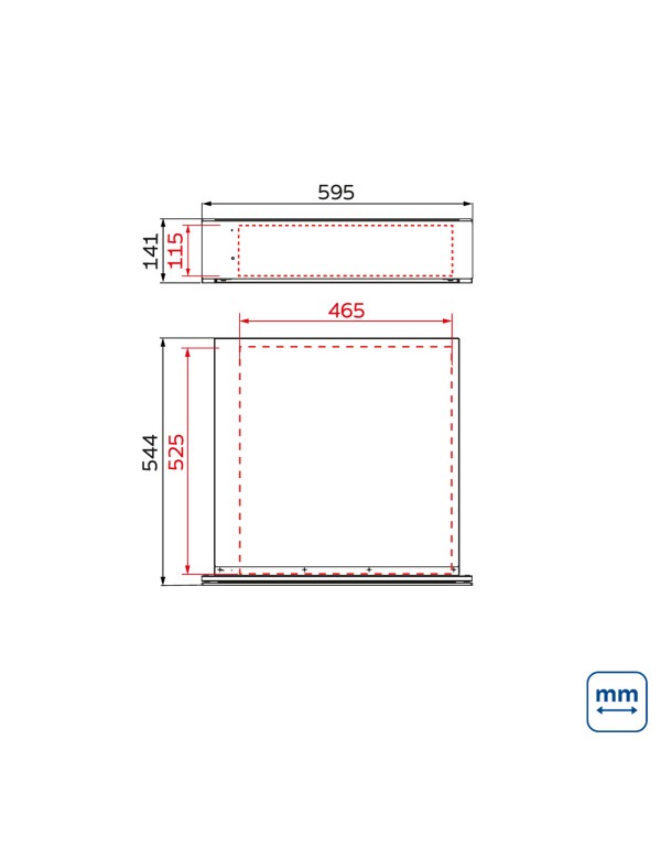 Gaveta Aquecida Tramontina Epic 60X15 Glass Black Series 94890002