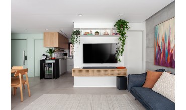 Reforma transforma apartamento no Brooklin em lar contemporâneo e funcional para uma jovem família