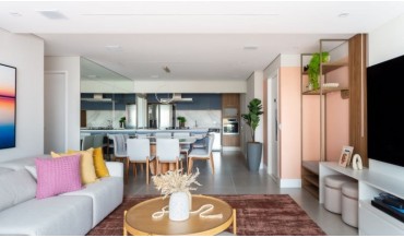 Apartamento dos Sonhos em Perdizes ganha vida com cores que seguem o pôr do sol