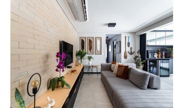 Apartamento no Morumbi une arte, identidade e sofisticação em 90 m²