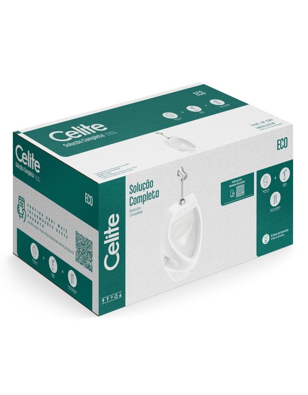 Kit De Mictório Com Válvula E Complementos De Instalação Eco Celite Branco 1087240010300