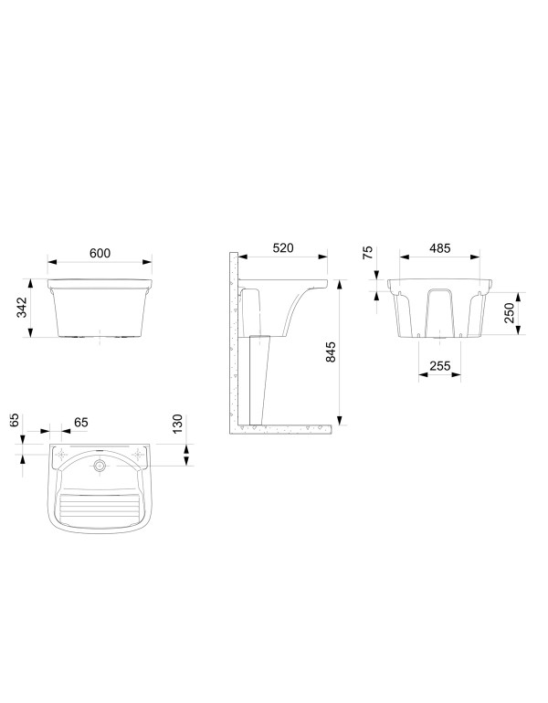 Tanque G  Com Mesa Celite Branco 1512660013300