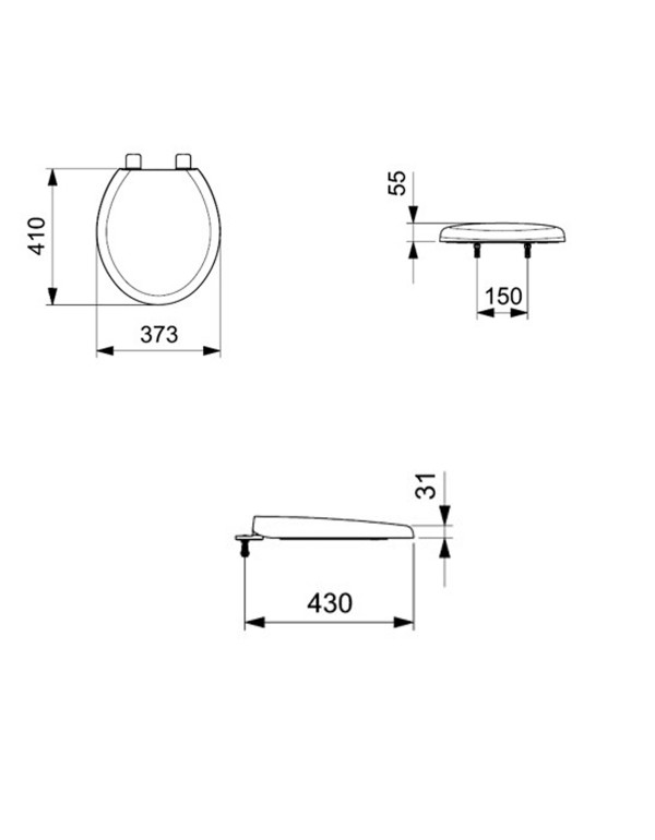 Assento Universal PP Celite Branco Brilho 9909810010300