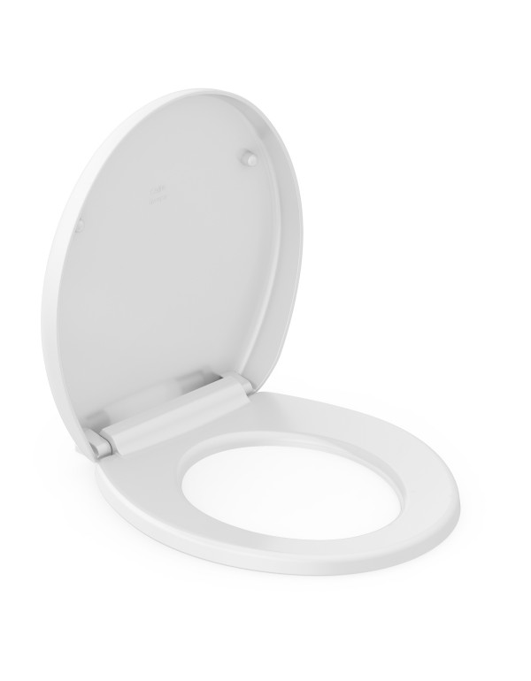 Assento Universal PP SoftClose Celite Branco Brilh...