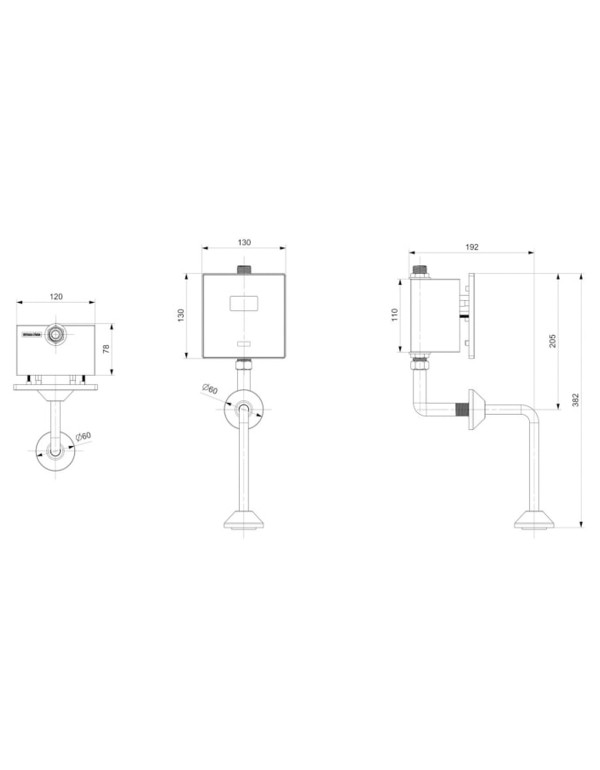 Válvula Eletrônica Para Mictório E-Eletronic 2.0 Celite Cromado B5001CPCR0