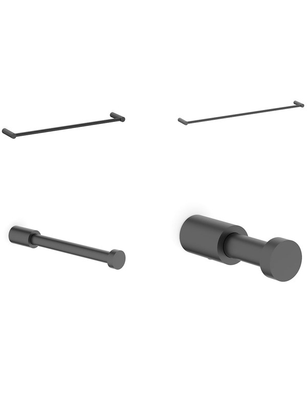 Kit De Acessórios 4 Peças Celite Flow Preto Matte B5039..