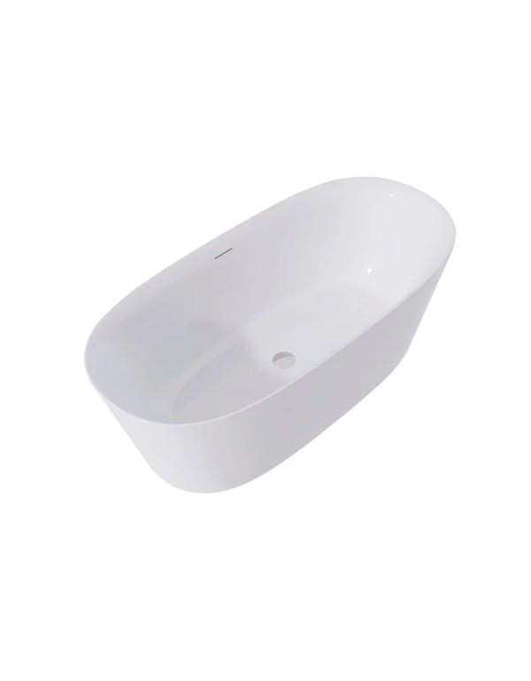 Banheira de Imersão Estilo Freestanding Solta no Ambiente Modelo NILA 150cm Acabamento Branco Matte Fosca BAN.NILA.150.BM